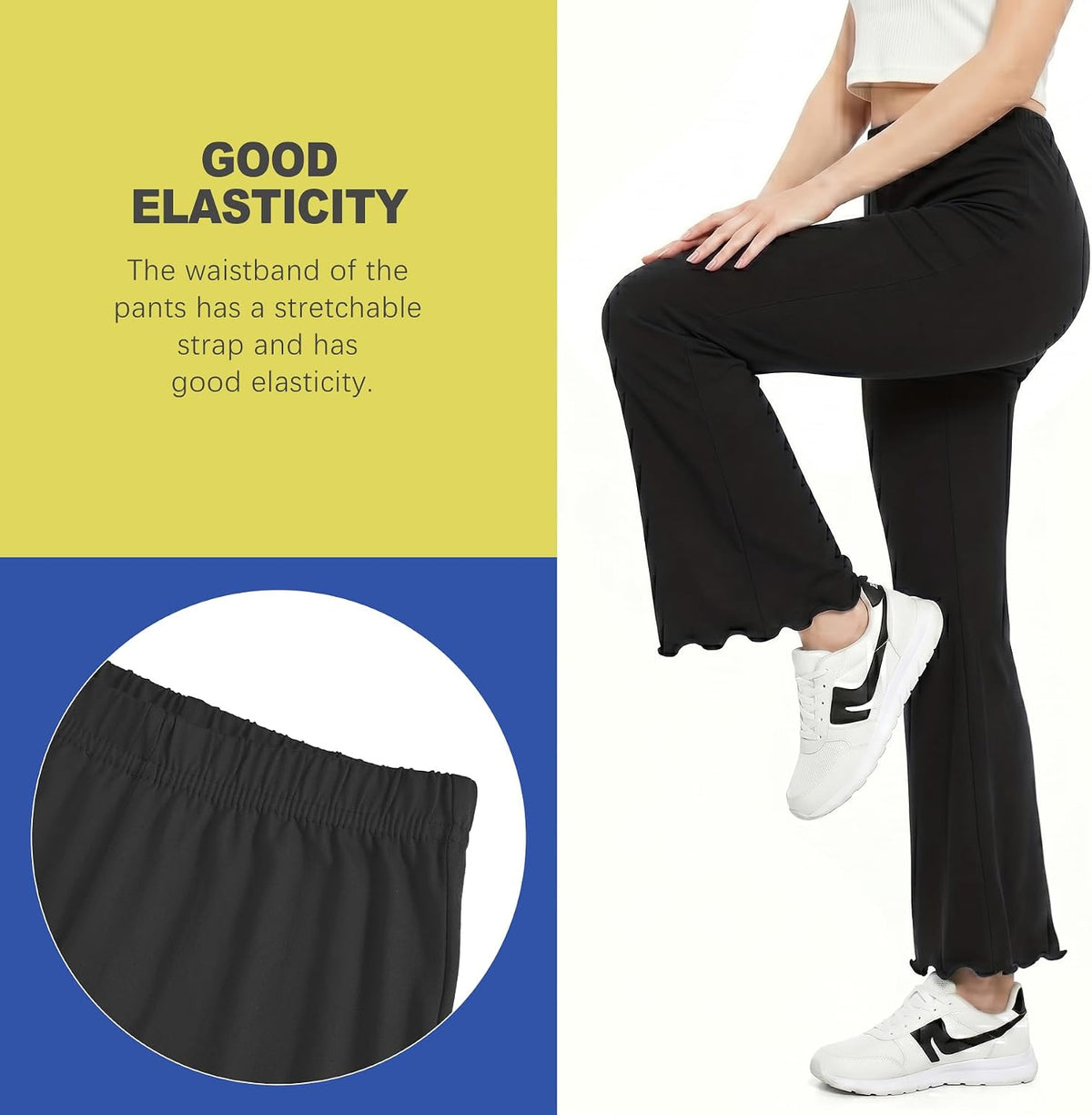 Flair Legging for Kids Teen Girls Mid Waisted Bell Bottom Yoga Pants School