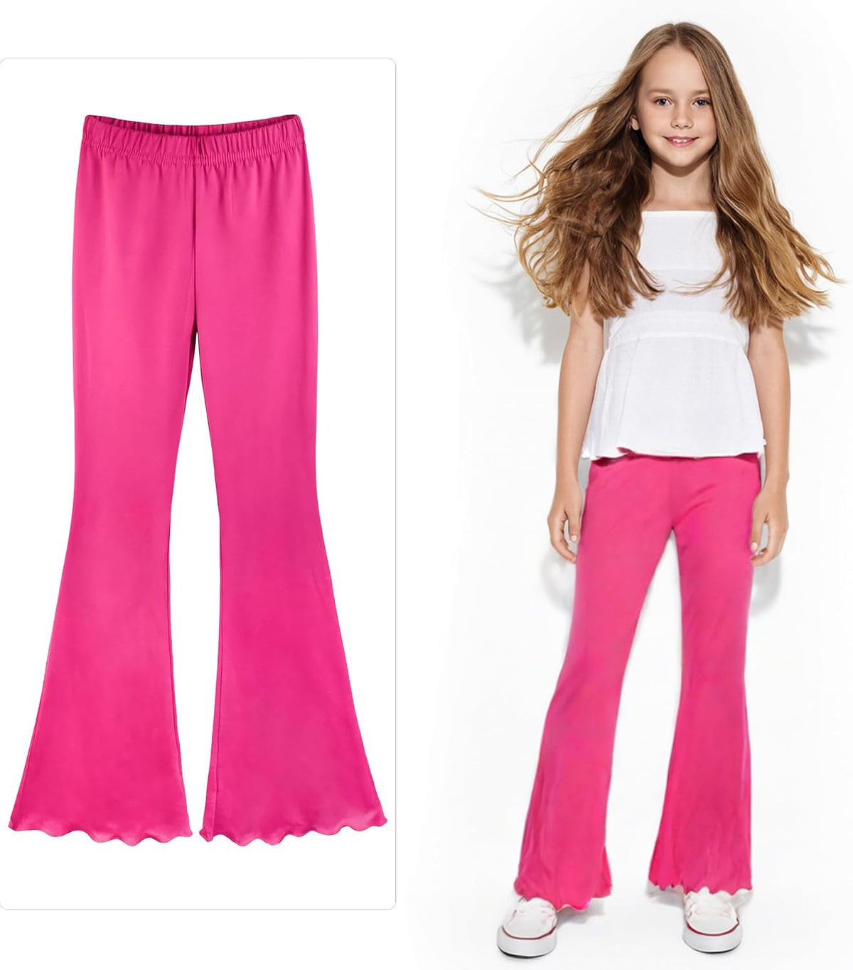 3 Pcs Girls Flare Leggings Mid Waisted Bell Bottom Yoga Pants