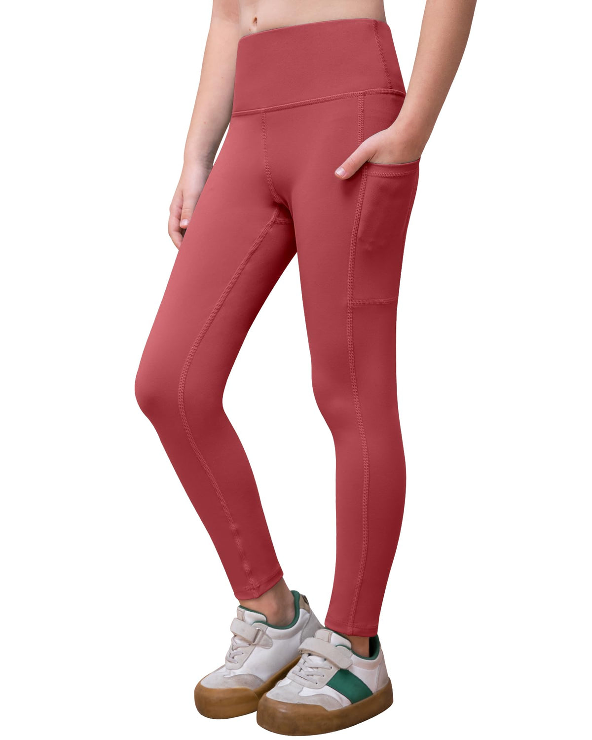 NORMOV Girls Flare Yoga Pants with Pockets,Bell Bottom Wide Leg Athletic Leggings for Teen Kids5-15 Years Old