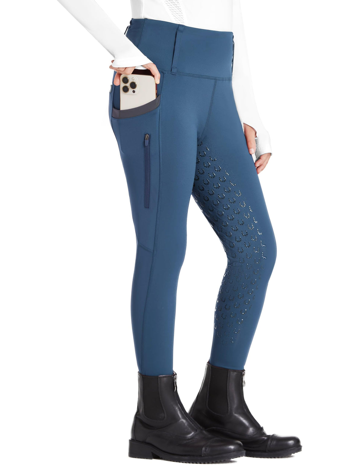 FitsT4 Sports Girls Riding Pants Full Seat High Waist Equestrian Breeches