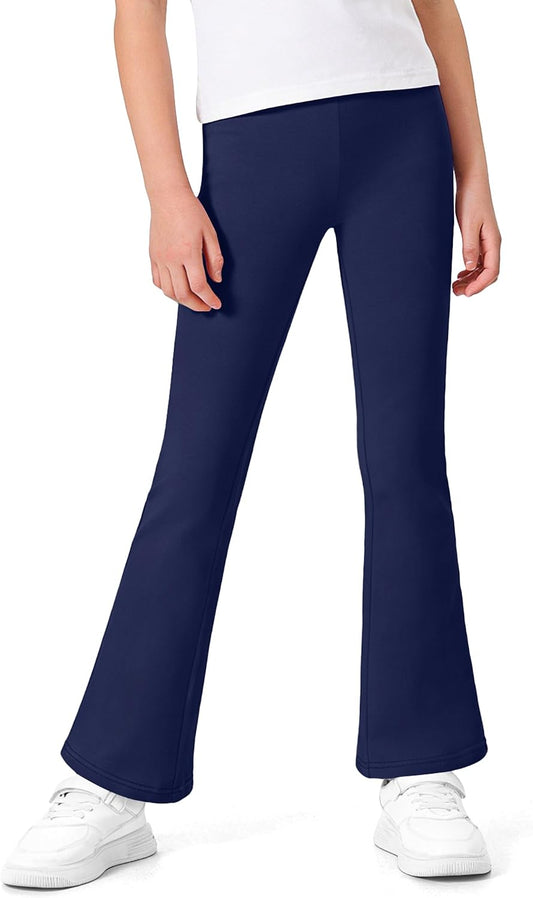 BOOPH Girls Flare Leggings Kids Uniform Pants School Bell Bottoms for Girl