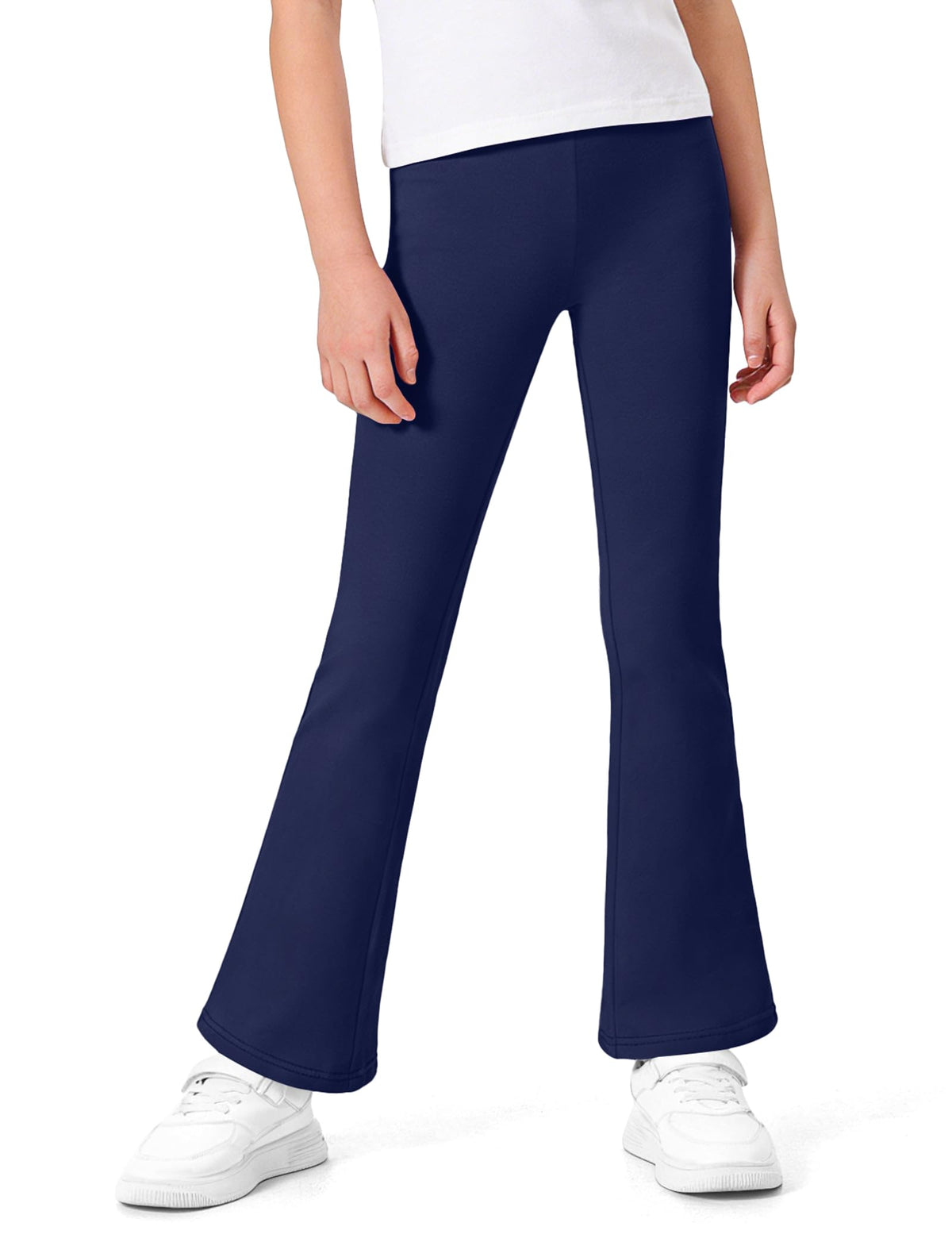 BOOPH Girls Flare Leggings Kids Uniform Pants School Bell Bottoms for Girl