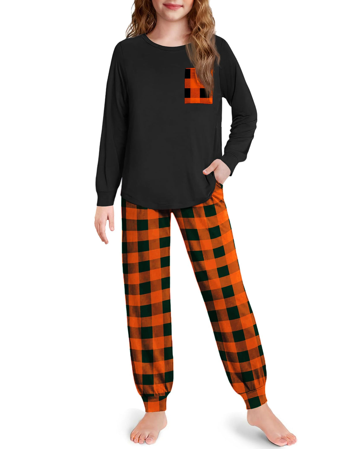 Arshiner Pajamas for Girls Long Sleeve Pjs Set Soft Ankle Cuff Sleepwear