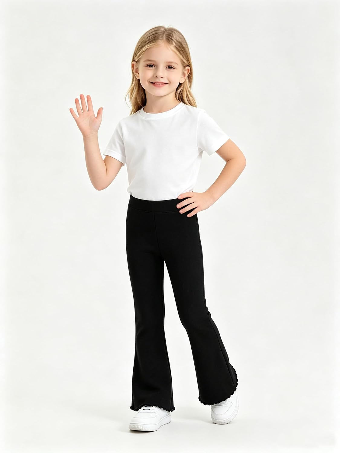 AMIYAN Toddler Girls Flare Leggings Bell Bottoms Pants for 2T-7Y