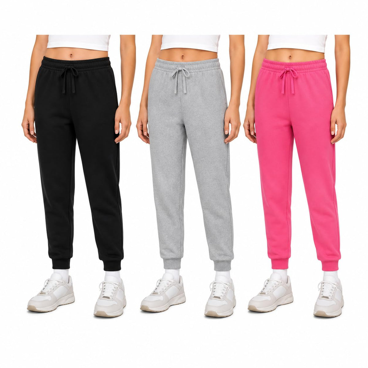 Sweet Hearts Girls Sweatpants 3 Pack Super Soft Performance Joggers