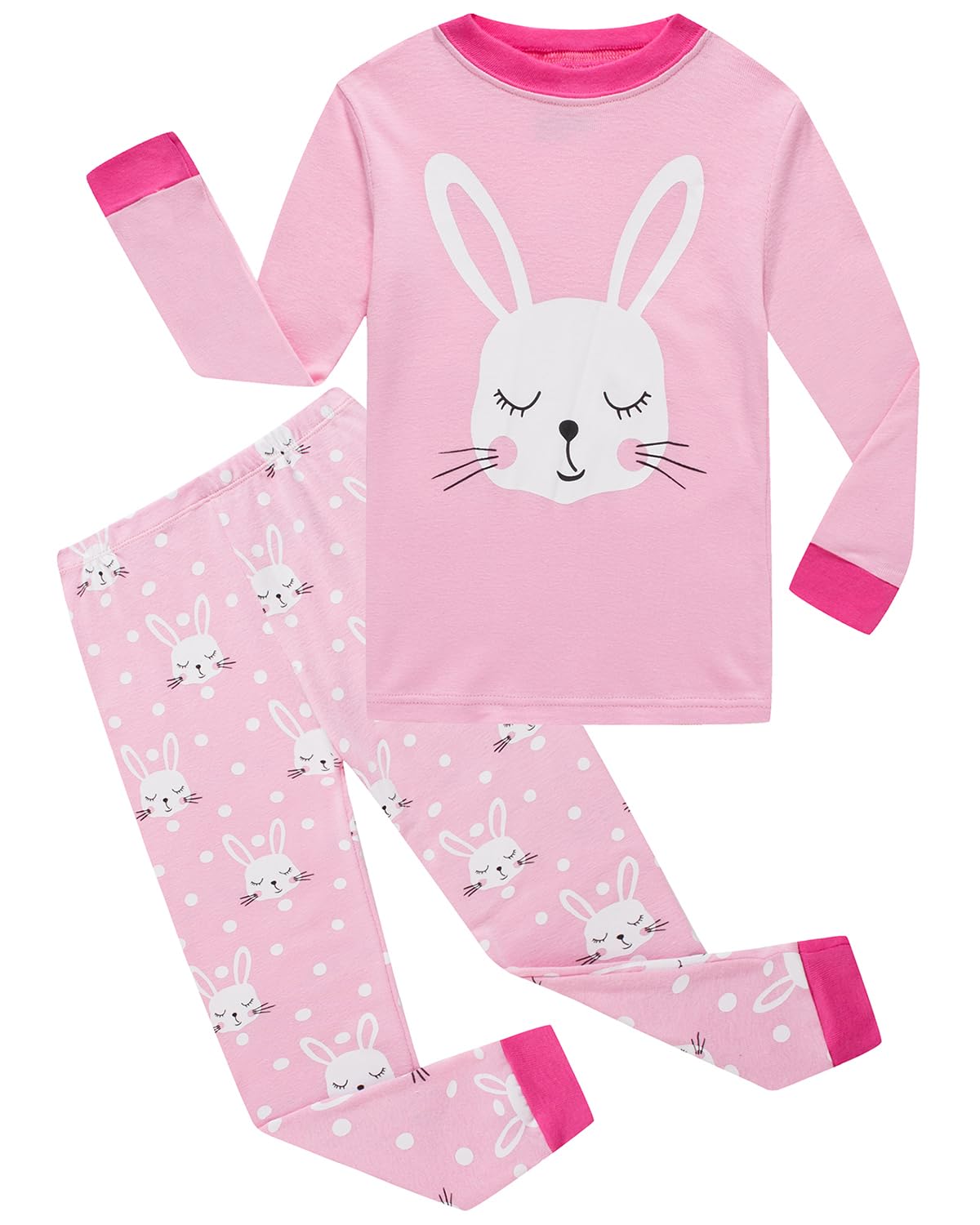 Little bety Girls Pajamas Toddlers Cotton Longsleeve Sleepwear 18M-16Year