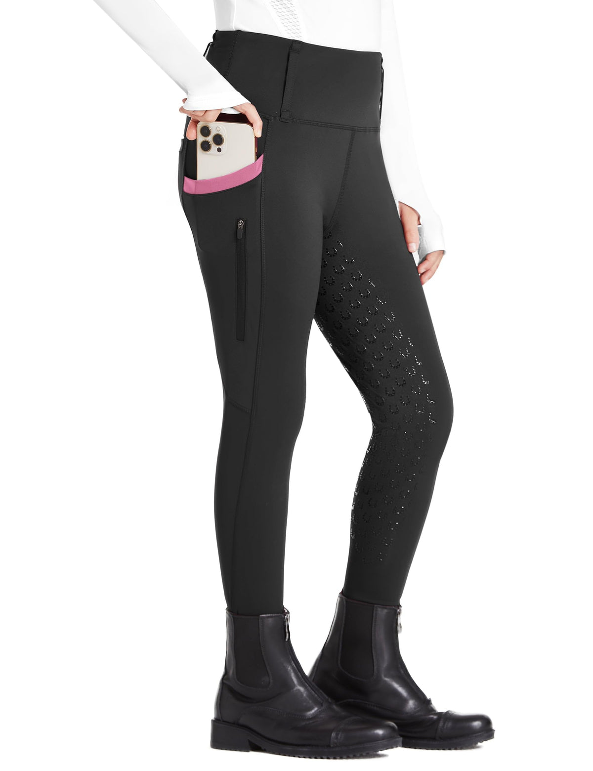 FitsT4 Sports Girls Riding Pants Full Seat High Waist Equestrian Breeches