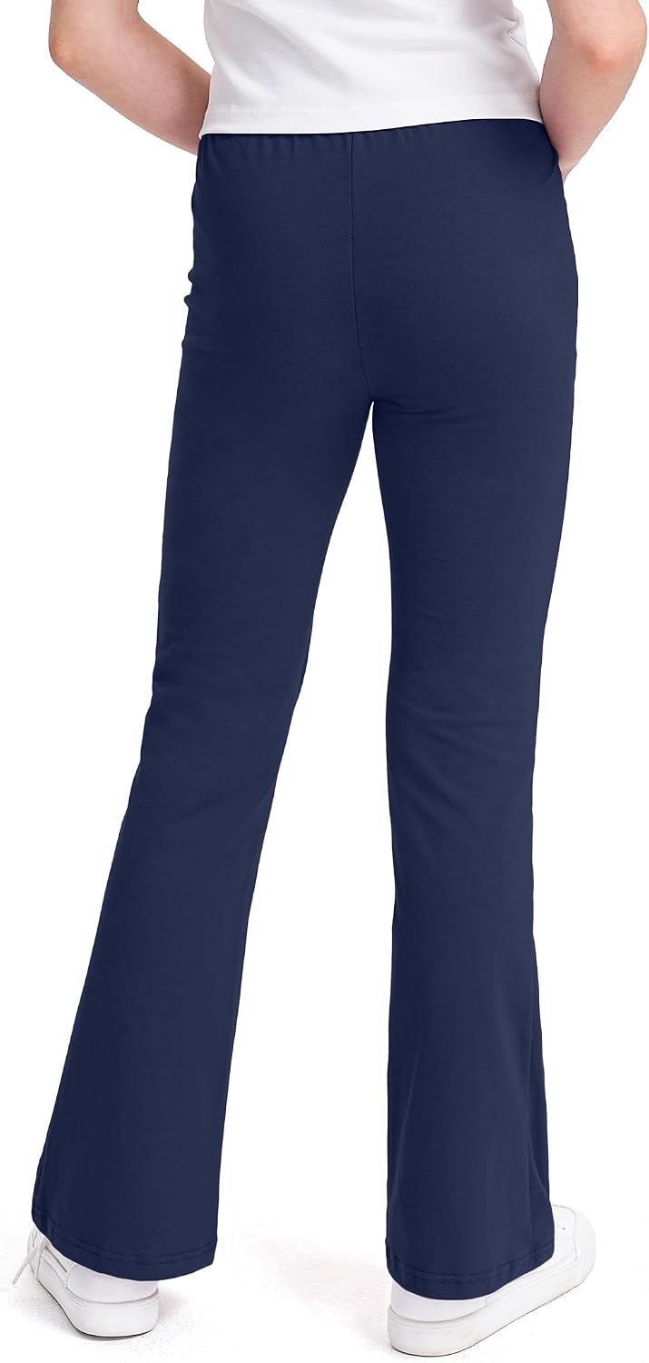 KEREDA Girls Flare Leggings School Uniform Pants for Kids Bell Bottoms