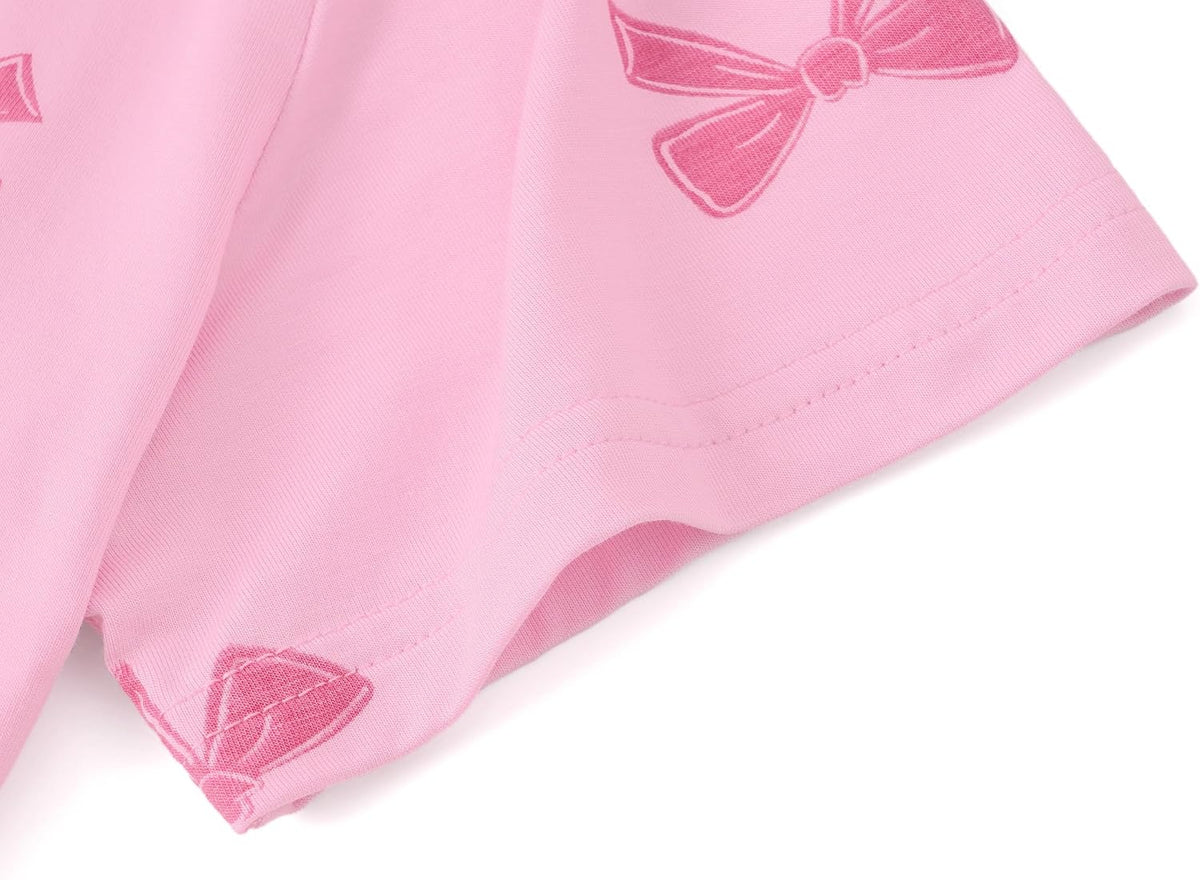 Topgal Girls 3-Piece Graphic Pajamas, Modal Button Up Lapel PJs, Sizes 6-18