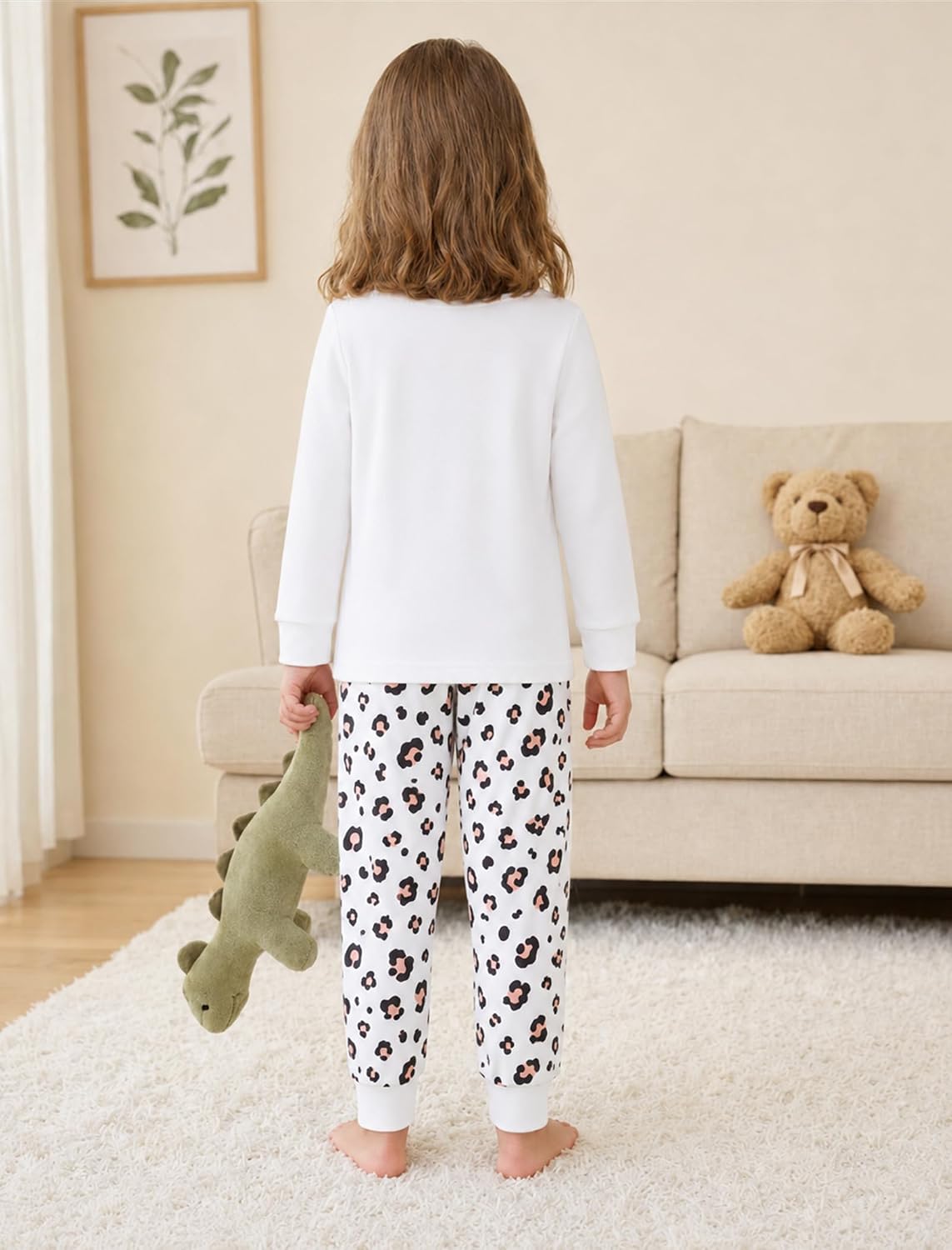 Mikrdoo Girls Pajamas 2 Piece Soft Long Sleeve Pjs Set for Kids 18M-7Y