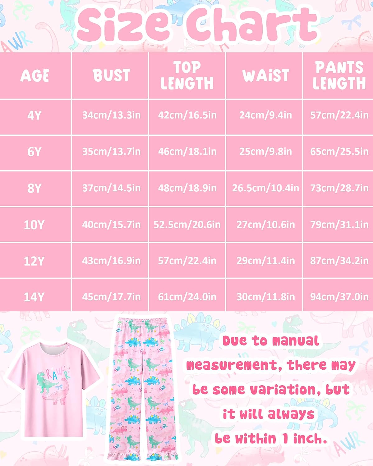 Sylfairy Girls Pajamas Summer Toddler Girl Pajamas Sets Short Sleeve and Pants Girls' Cute Sleepwear Pjs