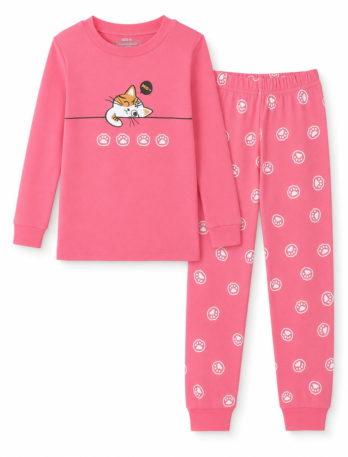 Mikrdoo Girls Pajamas 2 Piece Snug Long Sleeve Pjs Sets 4-14 Years