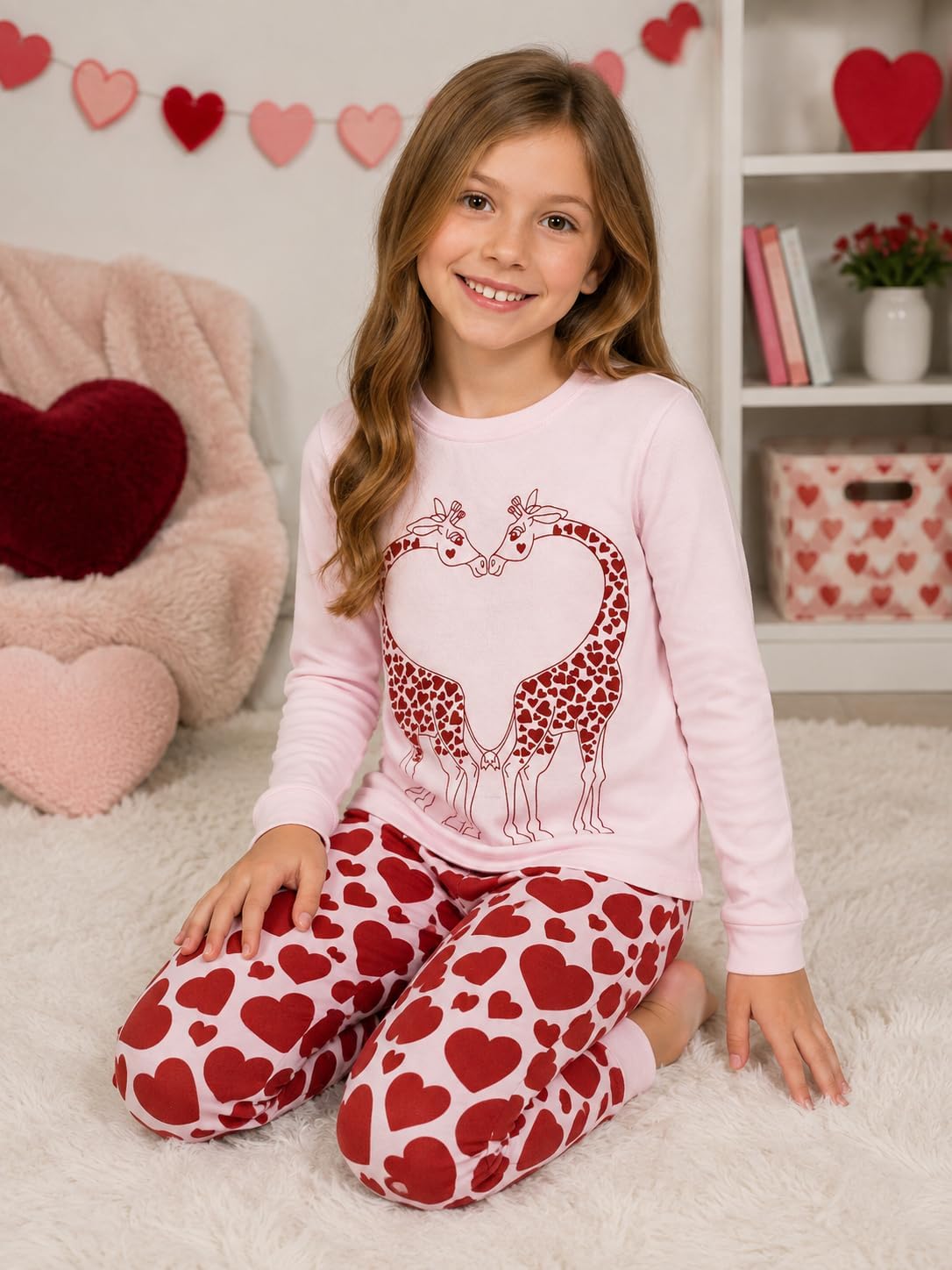 Toddler Girls Pajamas Sets Girls 2 Piece 100%Cotton Winter Long Sleeve Pjs