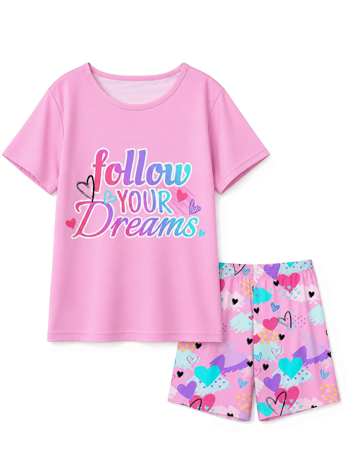 Play Tailor Girls Pajamas for Kids Teen Summer Pjs Sleepwear Sets for 6-15Y