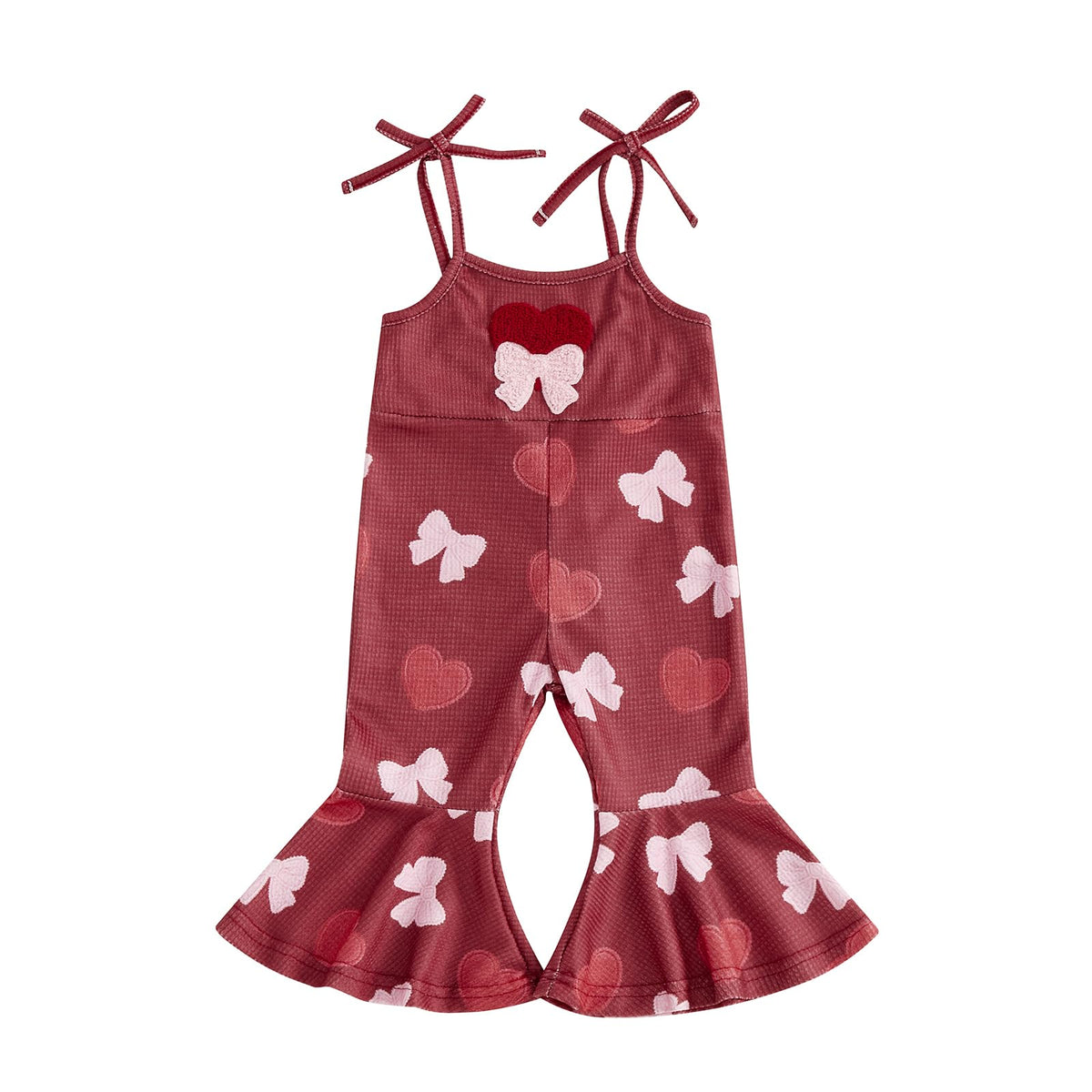 Toddler Baby Girl Bell Bottoms Romper Floral/Butterfly Overalls Suspender Flare Pants One Piece Strap Jumpsuit