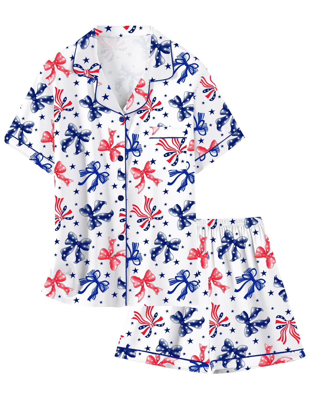 Schbbbta Girls Womens Pajamas, Satin Silky Pjs Set Kids 2Pcs Button-Down Nightwear Sleepwear Gift for Mommy and me