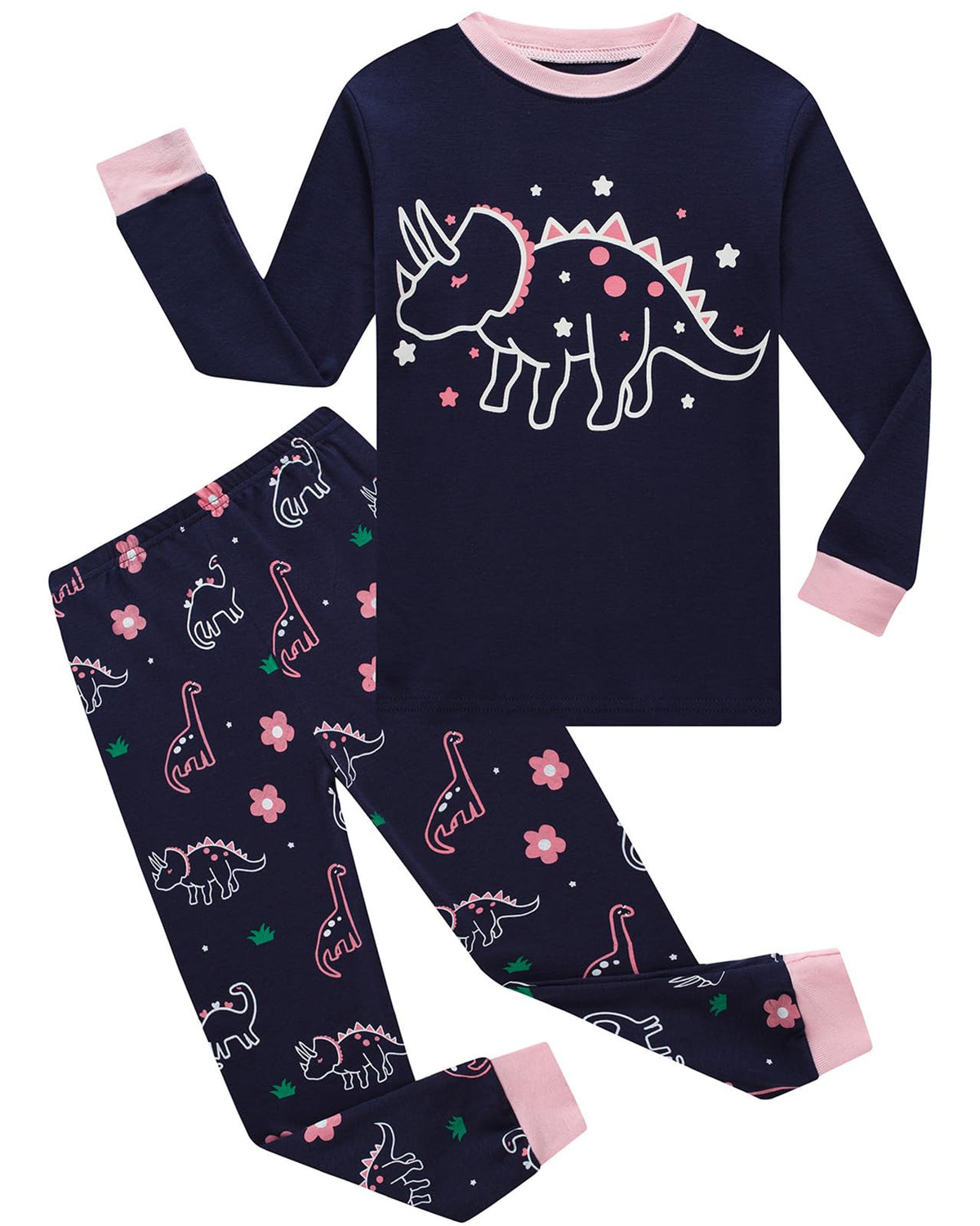Little bety Girls Pajamas Toddlers Cotton Longsleeve Sleepwear 18M-16Year
