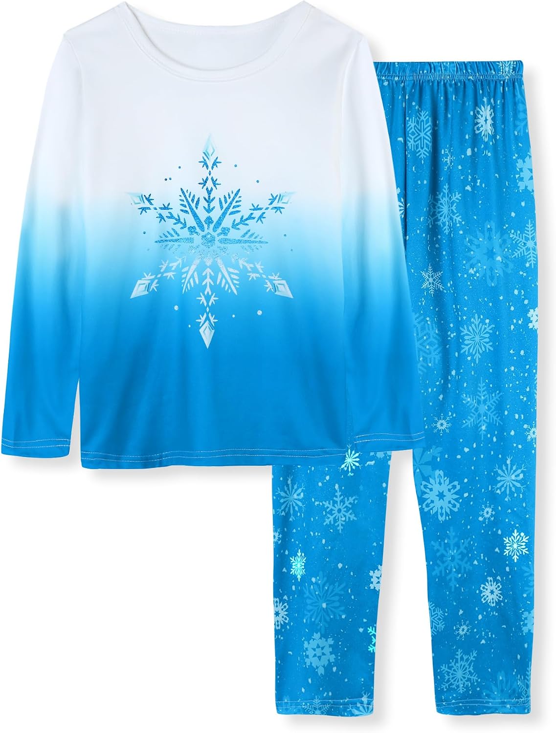 CARETOO Girls Pajama Set Long Sleeve Top Long Pants Pajamas Kids Tie Dye Cute Pattern Pj Sets Sleepwear for 3-12Y