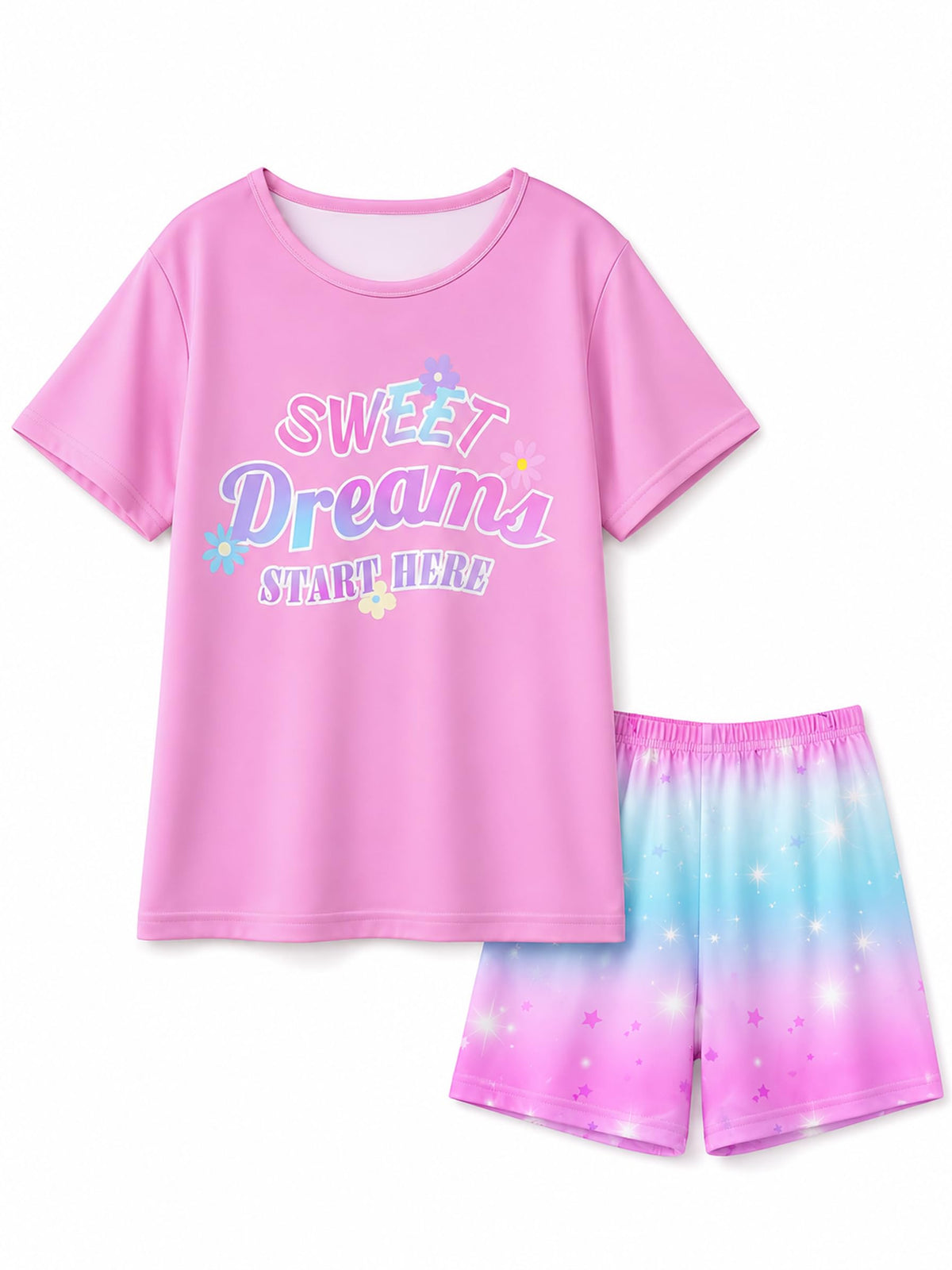 Play Tailor Girls Pajamas for Kids Teen Summer Pjs Sleepwear Sets for 6-15Y
