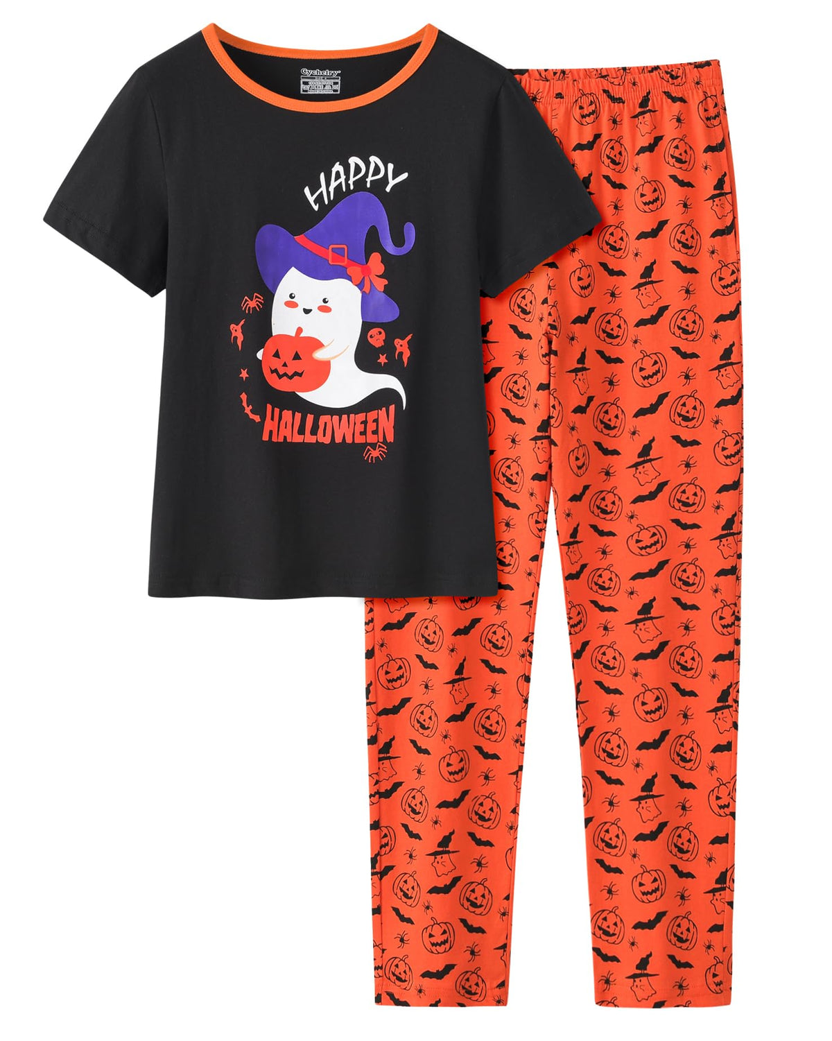 Big Girls Pajamas Lovely 2PCS Soft Cartoon Short Sleeve with Pants Sleepwear Teens PJS Clothes Size 6-16