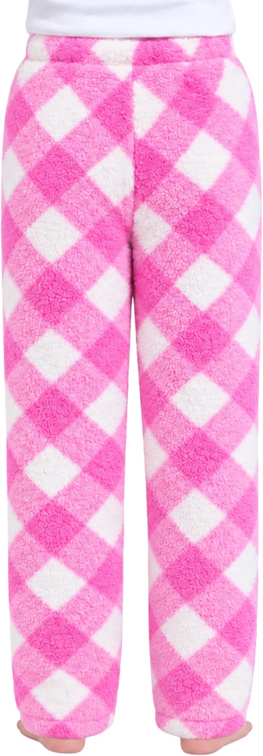 Just Love Girls' Plush Fleece Pajama Pants, Buffalo Plaid PJs
