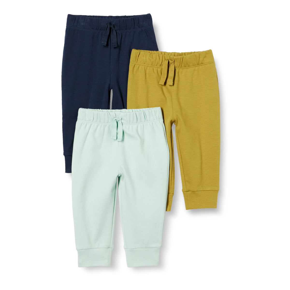 Amazon Essentials Unisex Babies' Cotton Pull-On Pants with Elastic Waist, Pack of 3