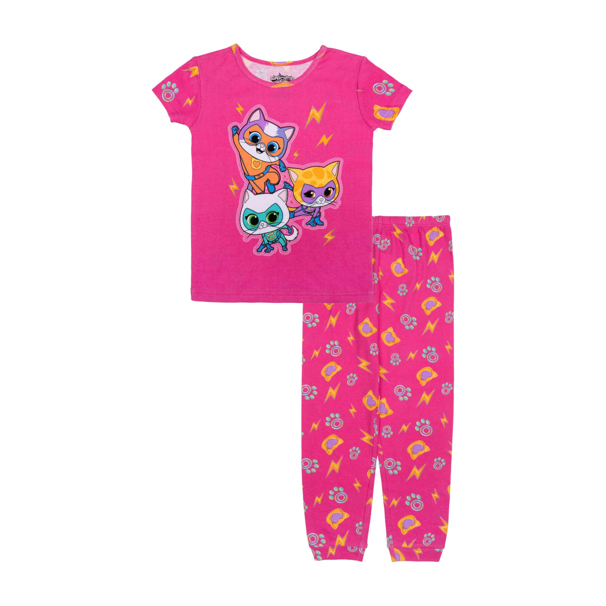Disney Girls' 2-piece Snug-fit Cotton Holiday Matching Pajama Set, Soft & Cute for Kids