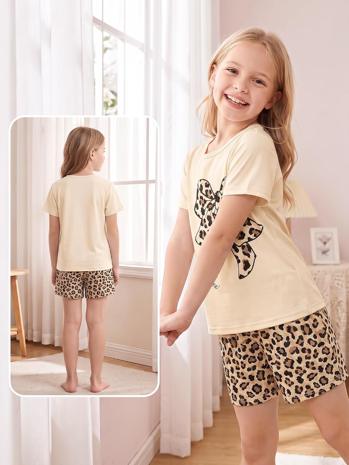 Play Tailor Girls Pajamas for Kids Teen Summer Pjs Sleepwear Sets for 6-15Y