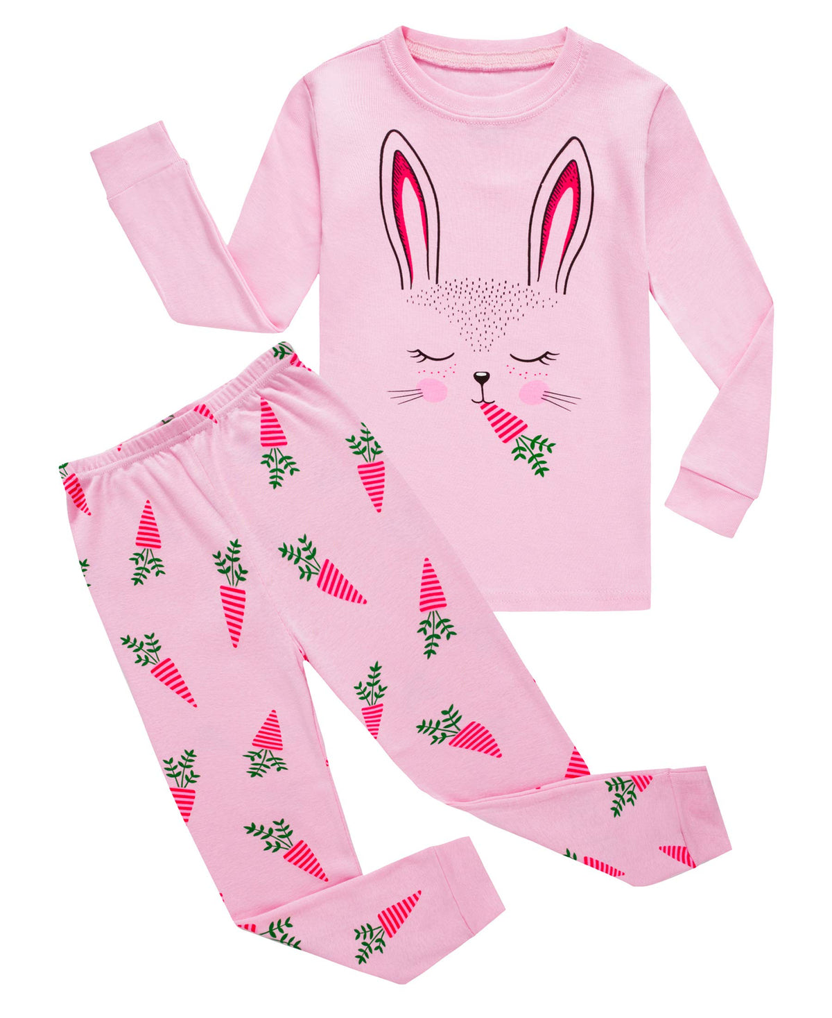 KikizYe Little Big Girls Pajamas Set Long Sleeve PJs 100% Cotton Pyjamas