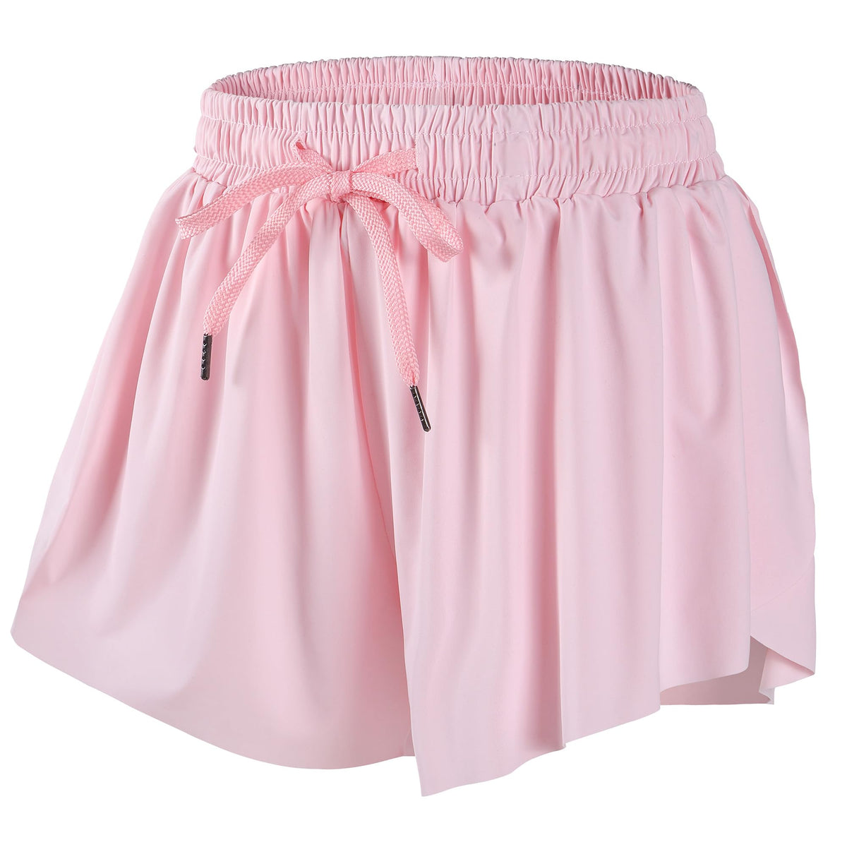 DIPUG Girls Butterfly Shorts with Pocket 2-in-1 Flowy Athletic Cheer Skorts