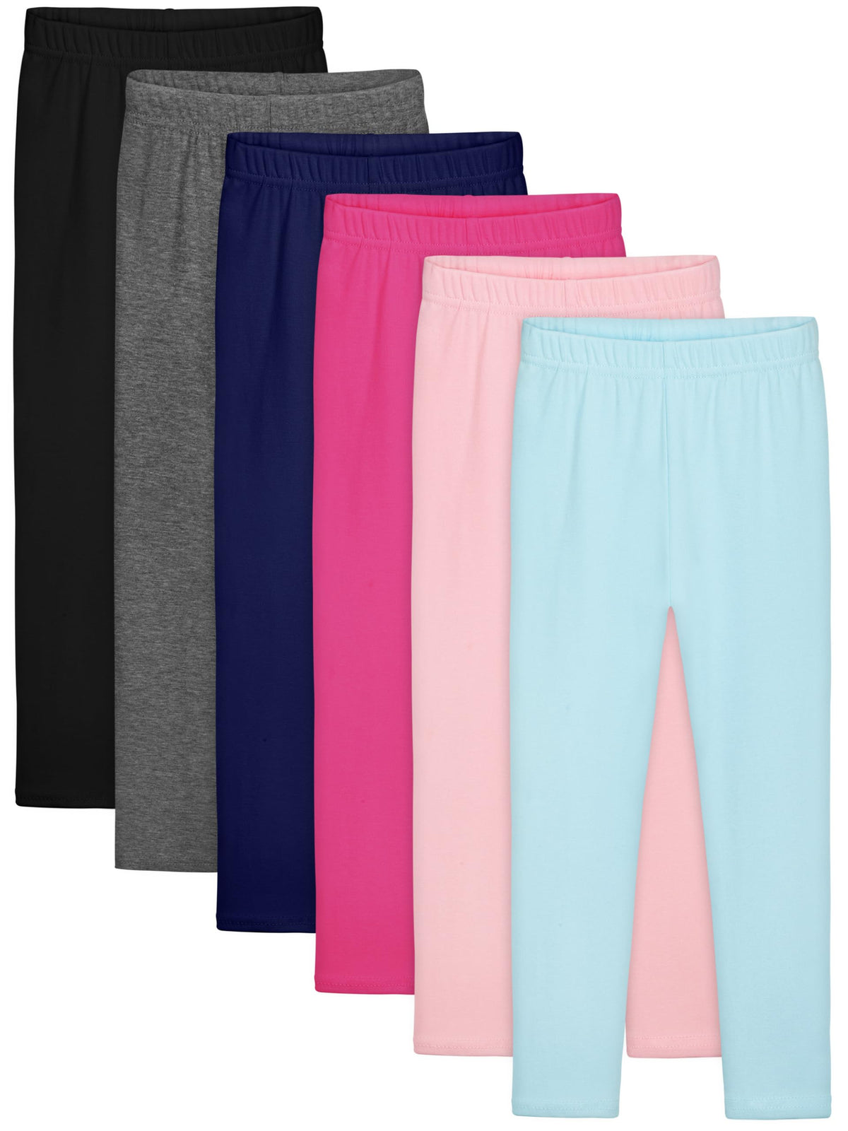 Resinta 6 Pack Girls Cotton Leggings Toddler Pants Kids Yoga Pants Tights