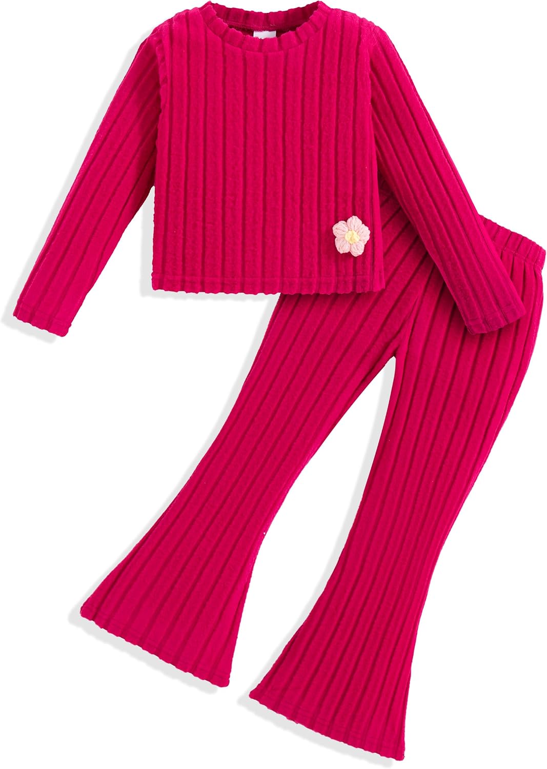 Toddler Girl Clothes Ribbed Fall Winter Outfits for Girls 2-8 Year