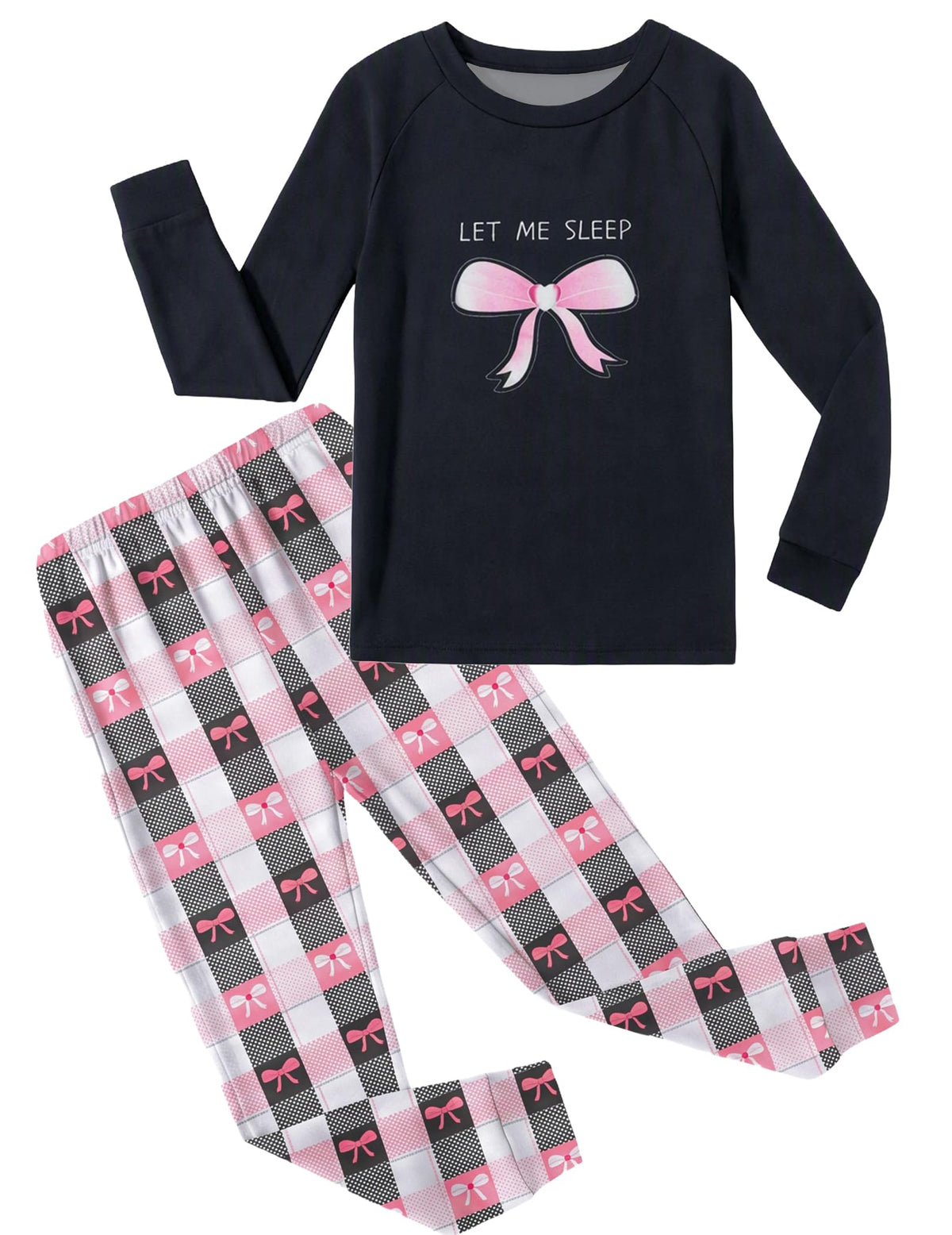 Arshiner Girls Pajamas Long Sleeve Snug Fit Pjs Set Kids Cute Sleepwear