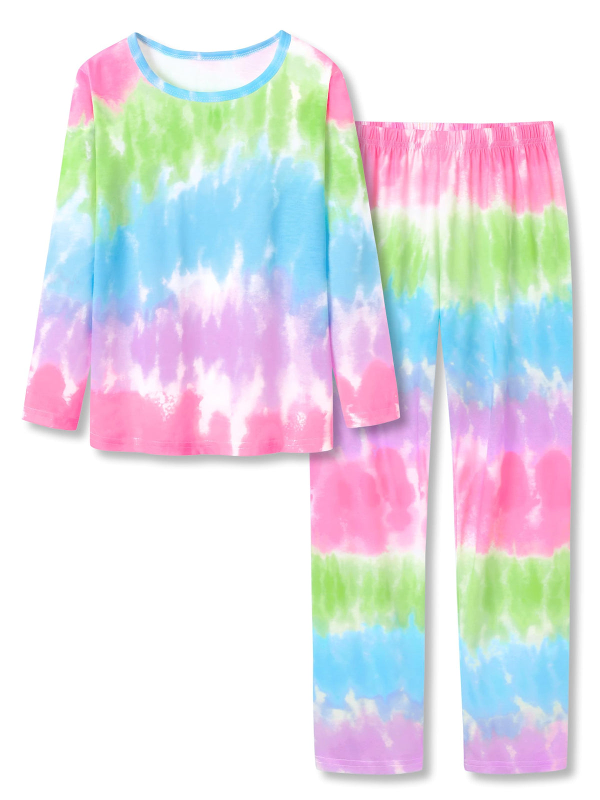 Beezizac Girls Pajamas Cute Print Short/Long Sleeve Pants Set Size 6-18