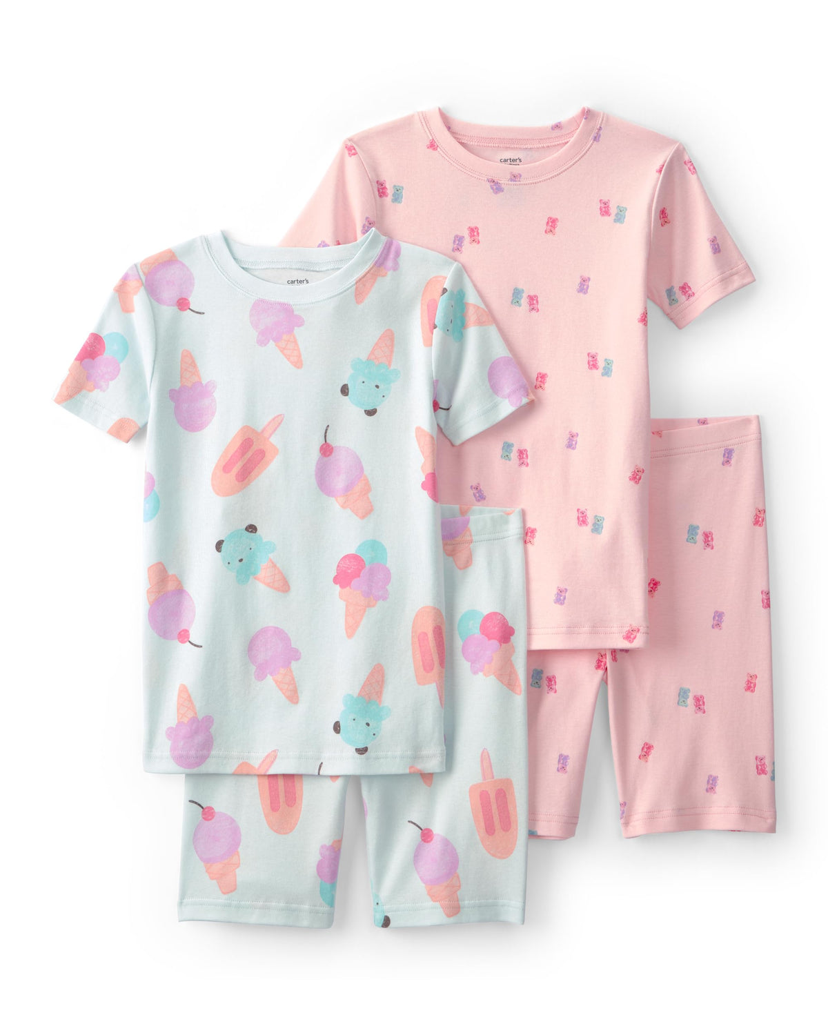 Carter's Girls' 4-piece Tight Fit Cotton Pajama Set