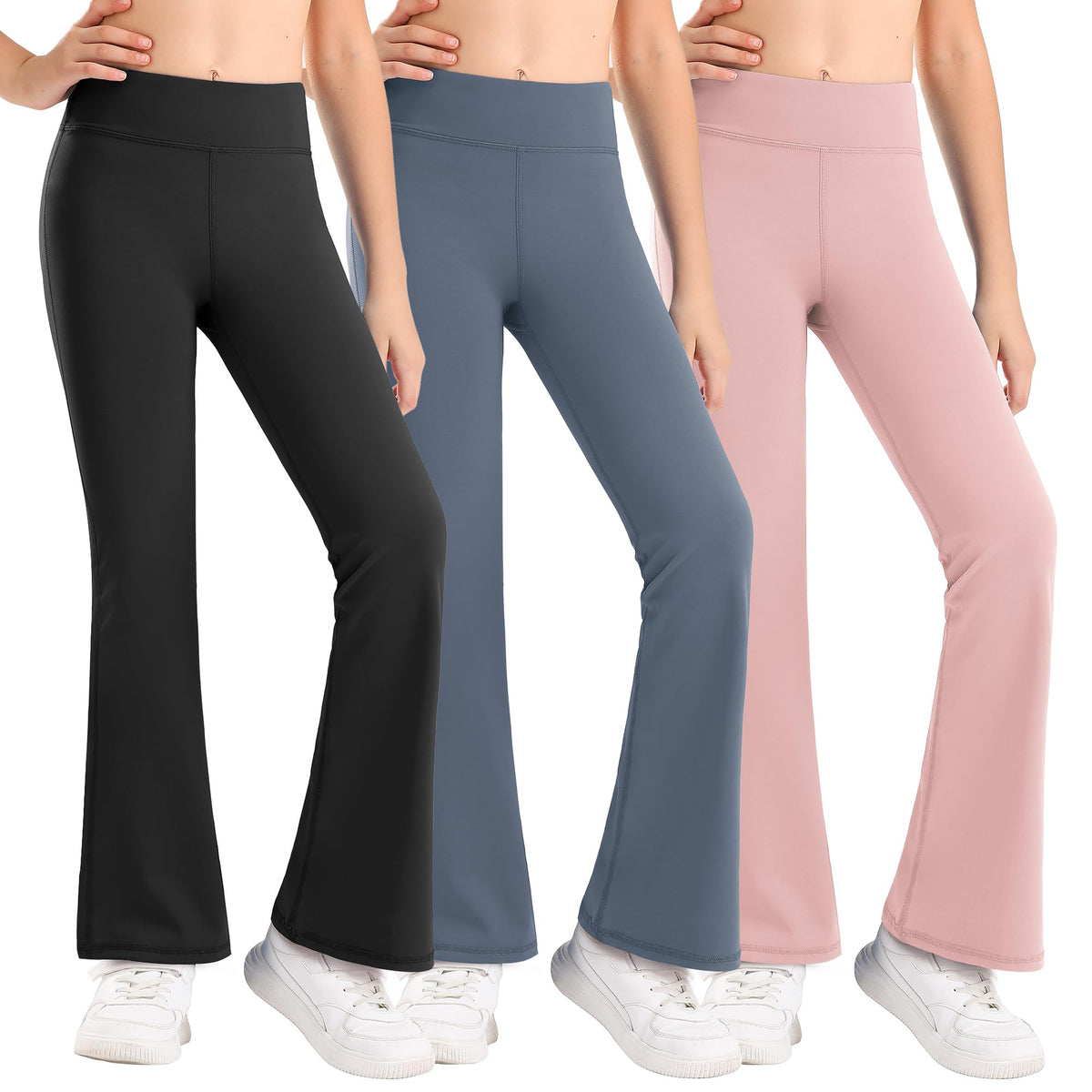 Stelle Girls Flare Leggings High Waisted for Dance Yoga School Daily Wear