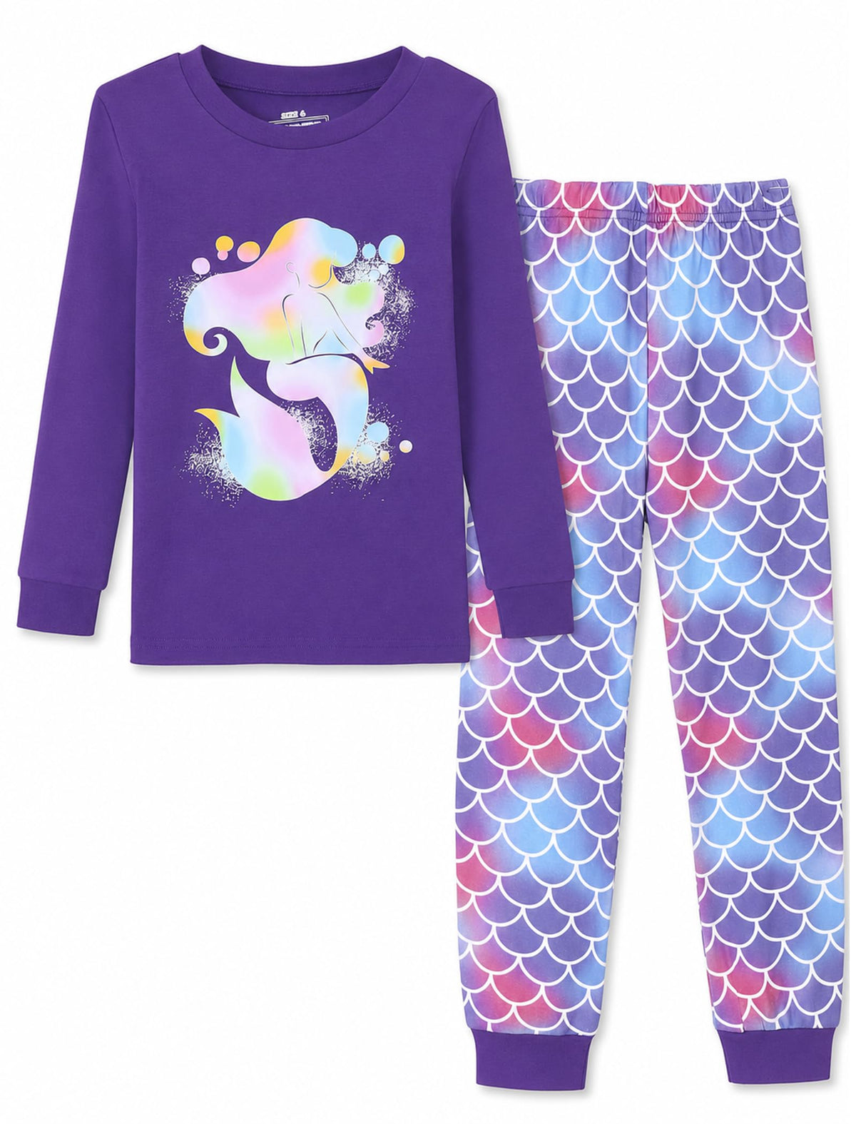 Mikrdoo Girls Pajamas 2 Piece Snug Long Sleeve Pjs Sets 4-14 Years
