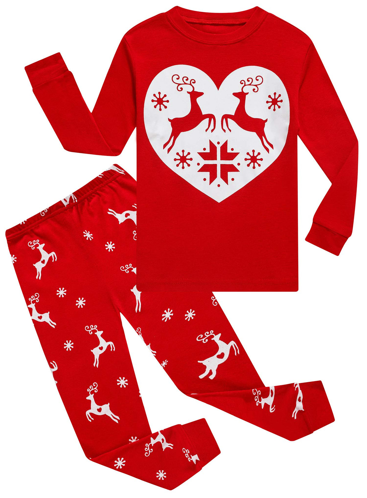 KikizYe Girls Pajamas Set Kids Long Sleeve PJs Cotton Jammies