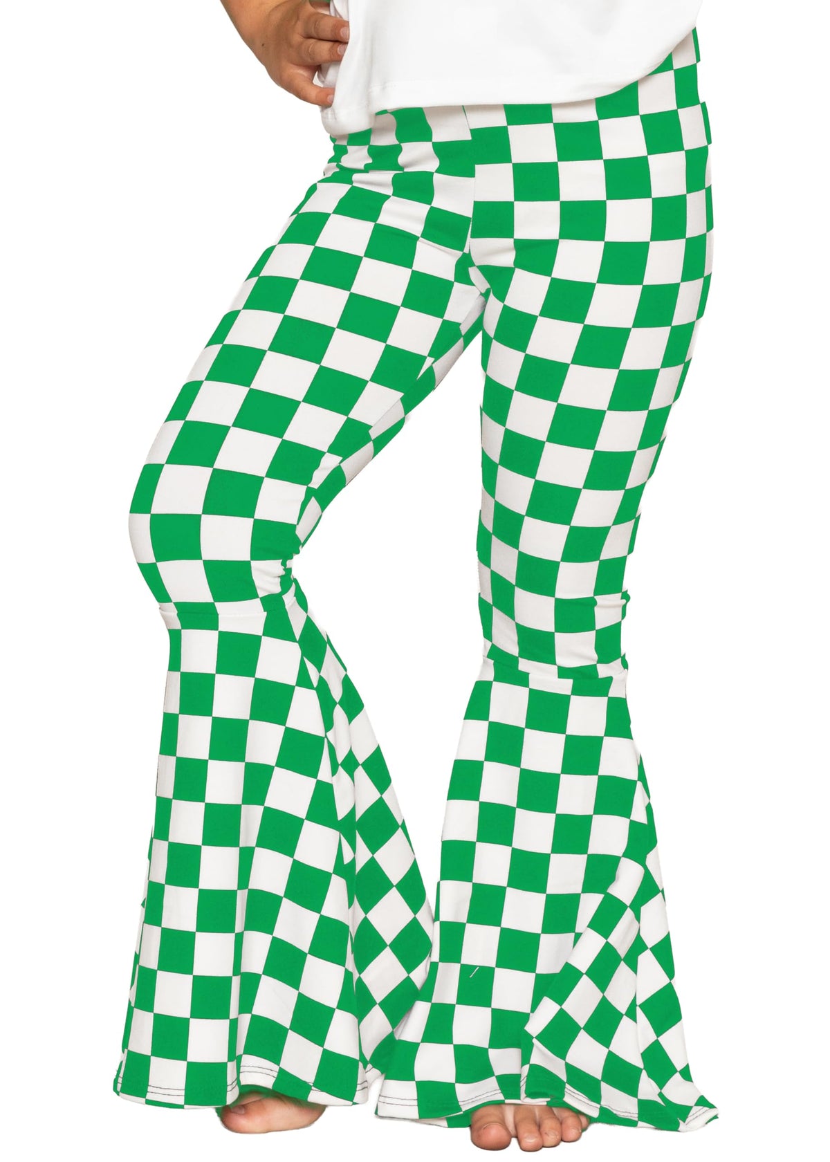 STRETCH IS COMFORT Girls Stretch Bell Bottoms Flare Pants Little | Big Kid Ruffle Bootcut Leggings | Sizes 2-14