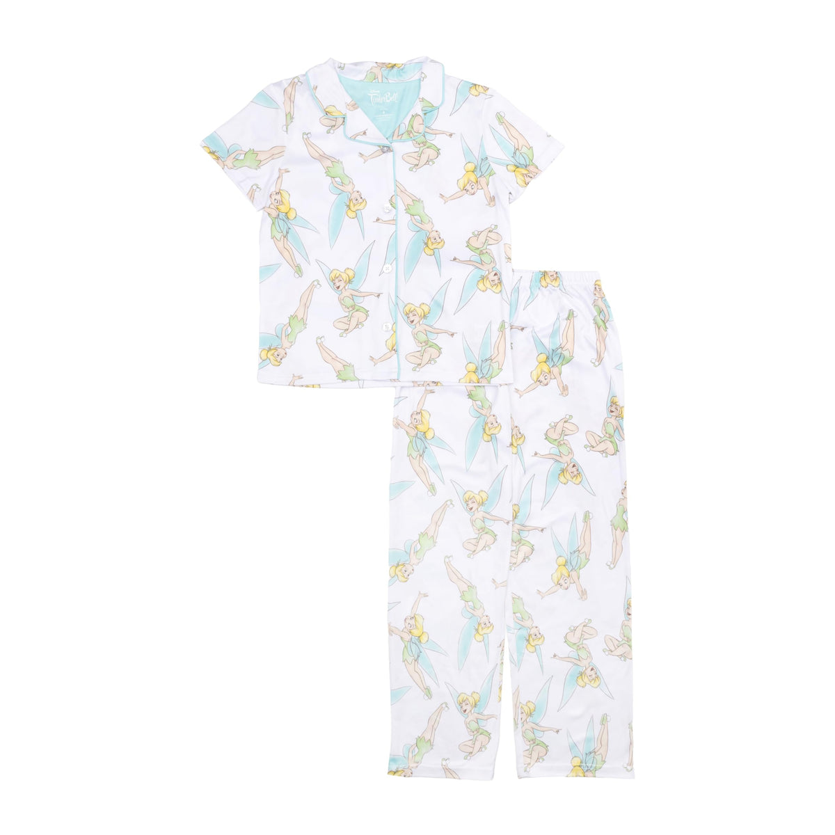 Disney girls 2-piece Loose-fit Button Down Matching Pajama Set, Soft & Cute for Kids