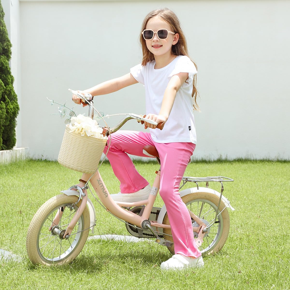 4 Pack Girls Flare Leggings Ribbed Cotton Pants Bell Bottoms