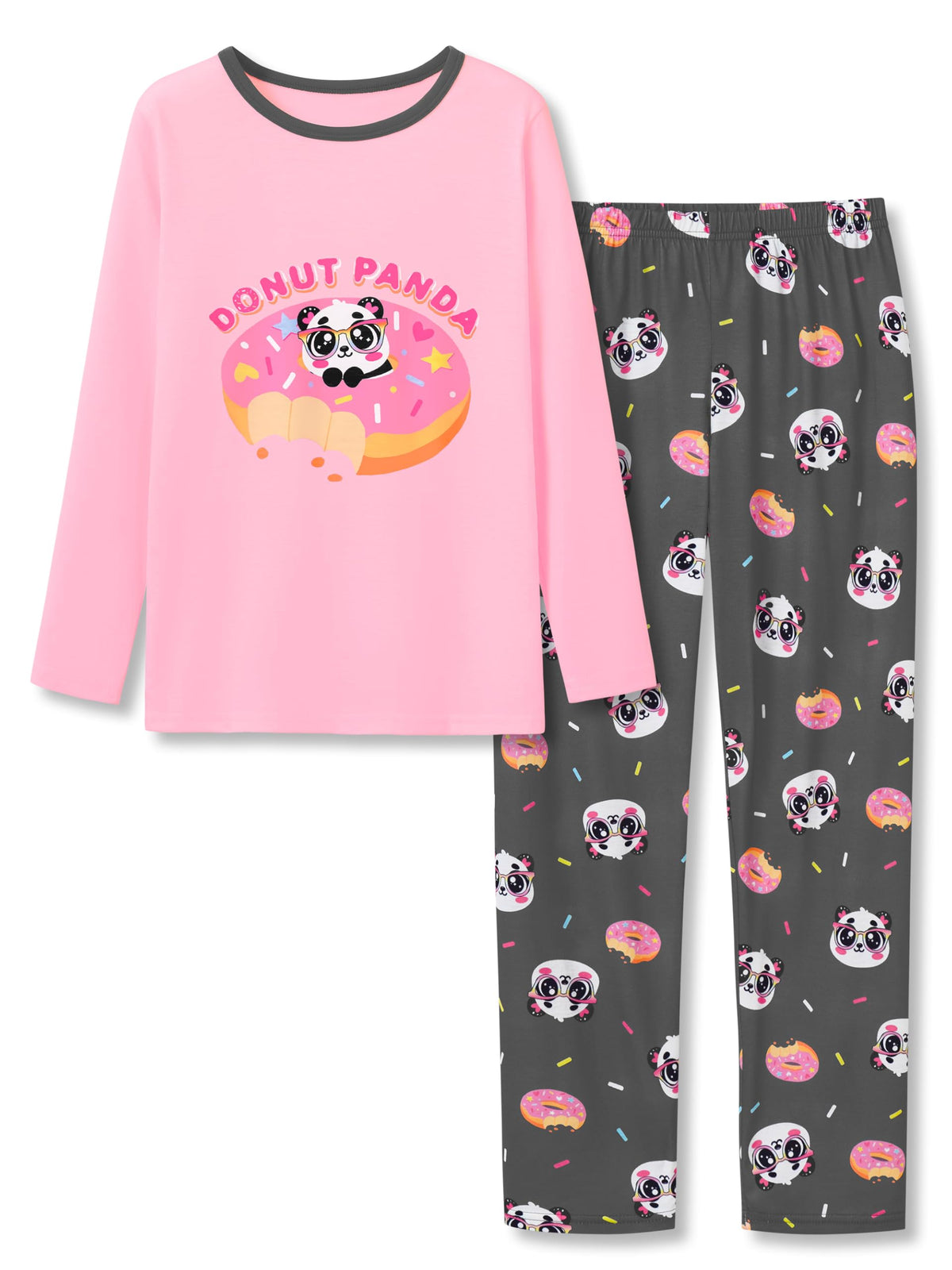Topgal Girls Long Sleeve Pajamas, 2-Piece Top and Pants, Sizes 6-18