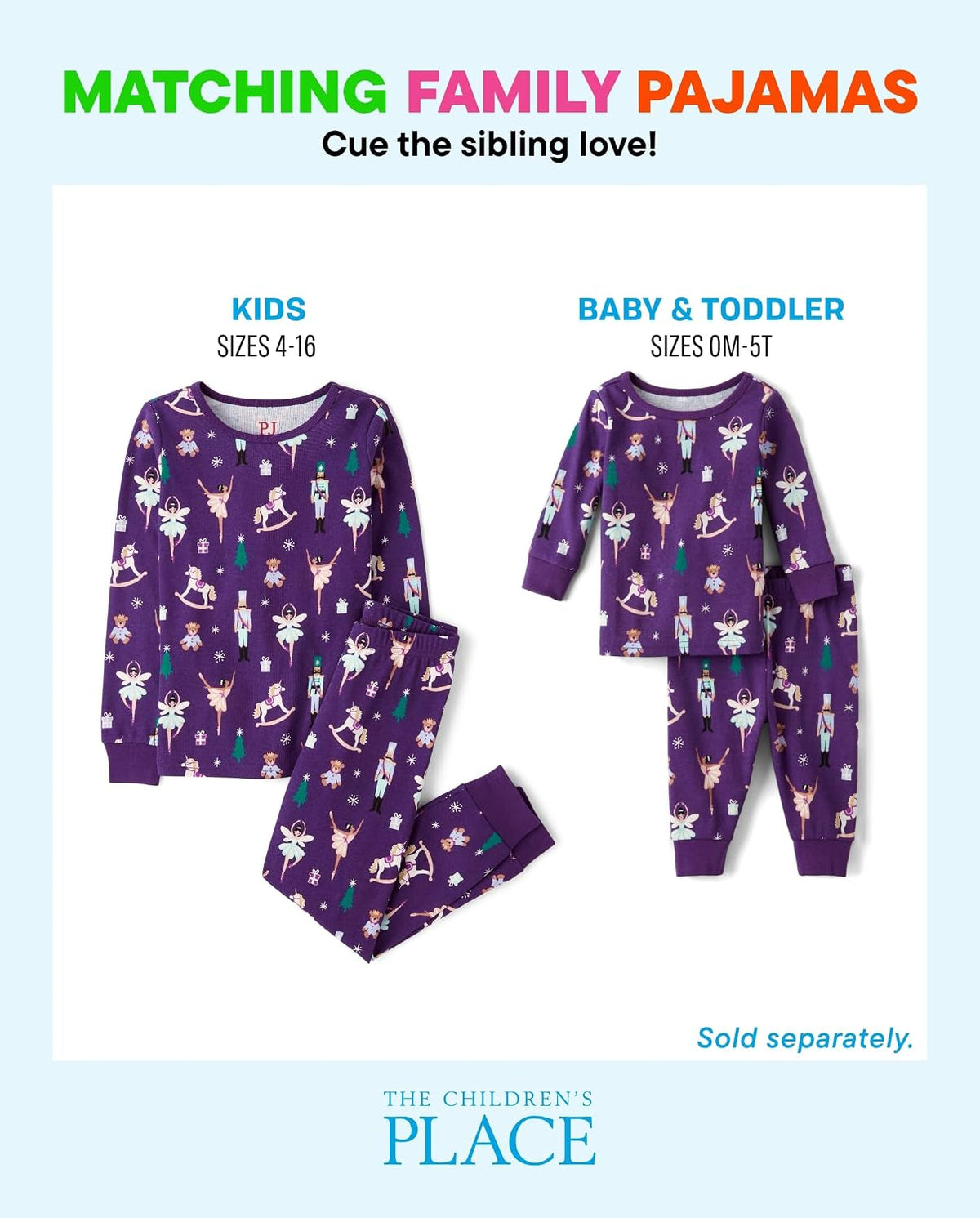 The Children's Place Baby And Kids, Sibling Matching, Christmas Pajama Sets, Cotton