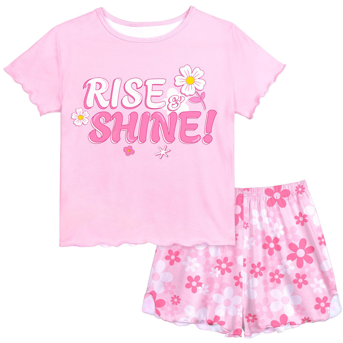 Play Tailor Girls Pajamas for Toddler Ruffled Kids Pjs Sets Sleepwear 3-10Y