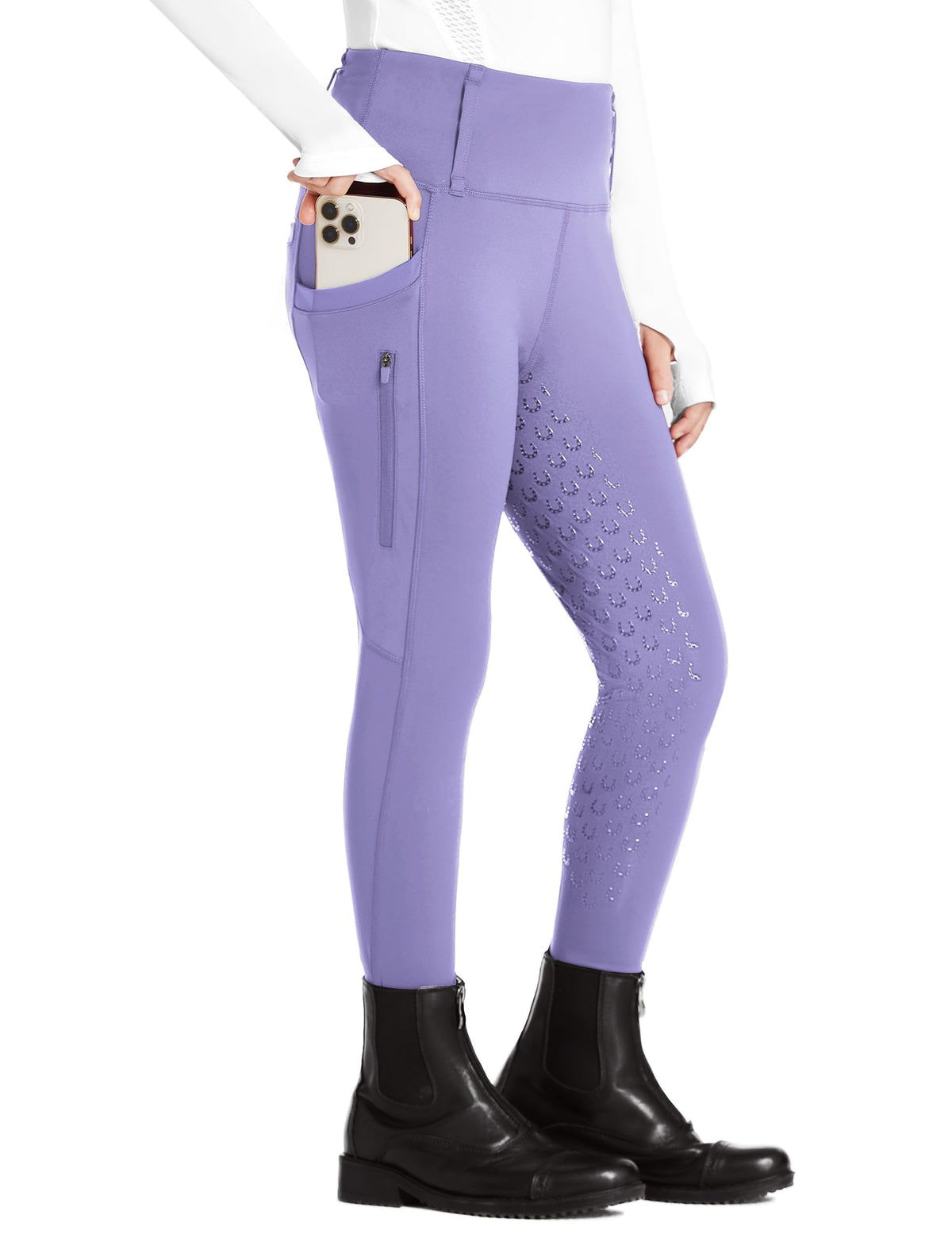 FitsT4 Sports Girls Riding Pants Full Seat High Waist Equestrian Breeches