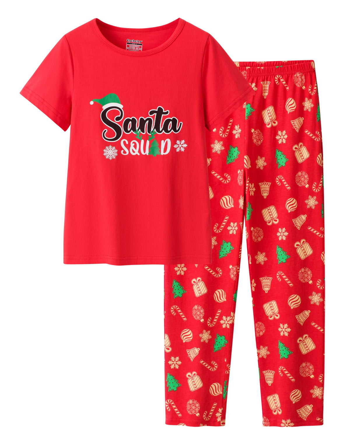 Big Girls Pajamas Lovely 2PCS Soft Cartoon Short Sleeve with Pants Sleepwear Teens PJS Clothes Size 6-16