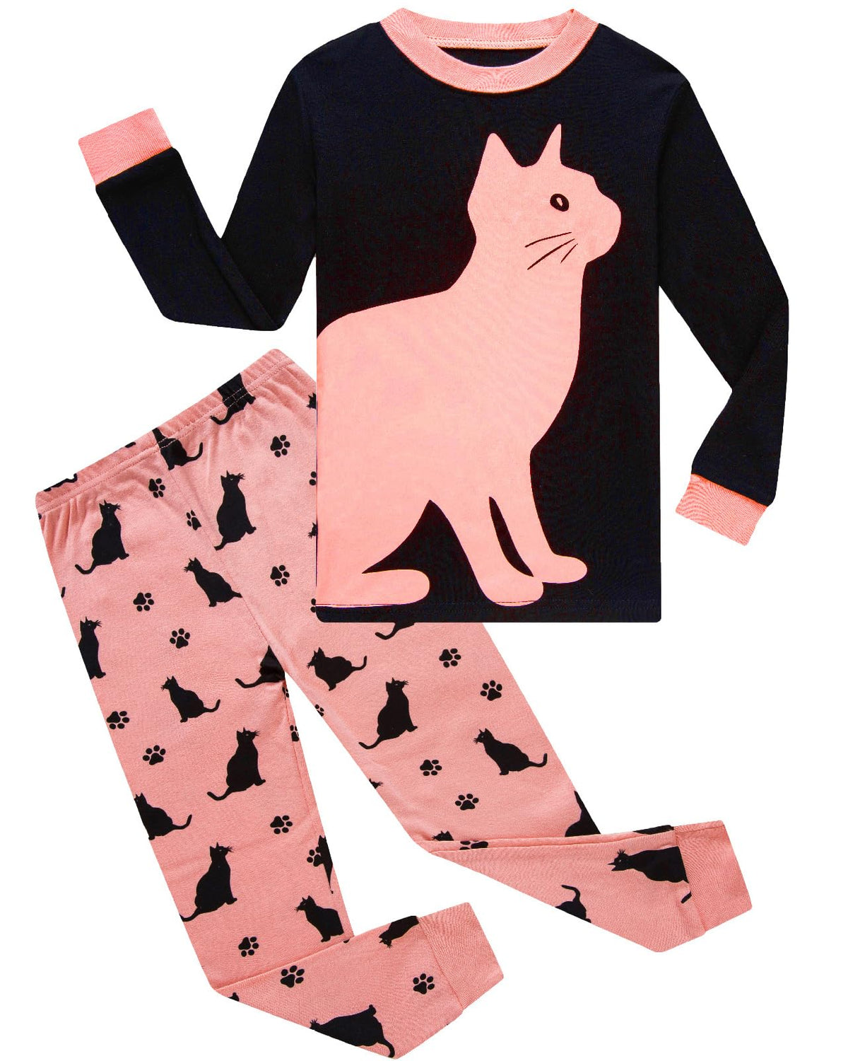 Little bety Girls Pajamas Toddlers Cotton Longsleeve Sleepwear 18M-16Year