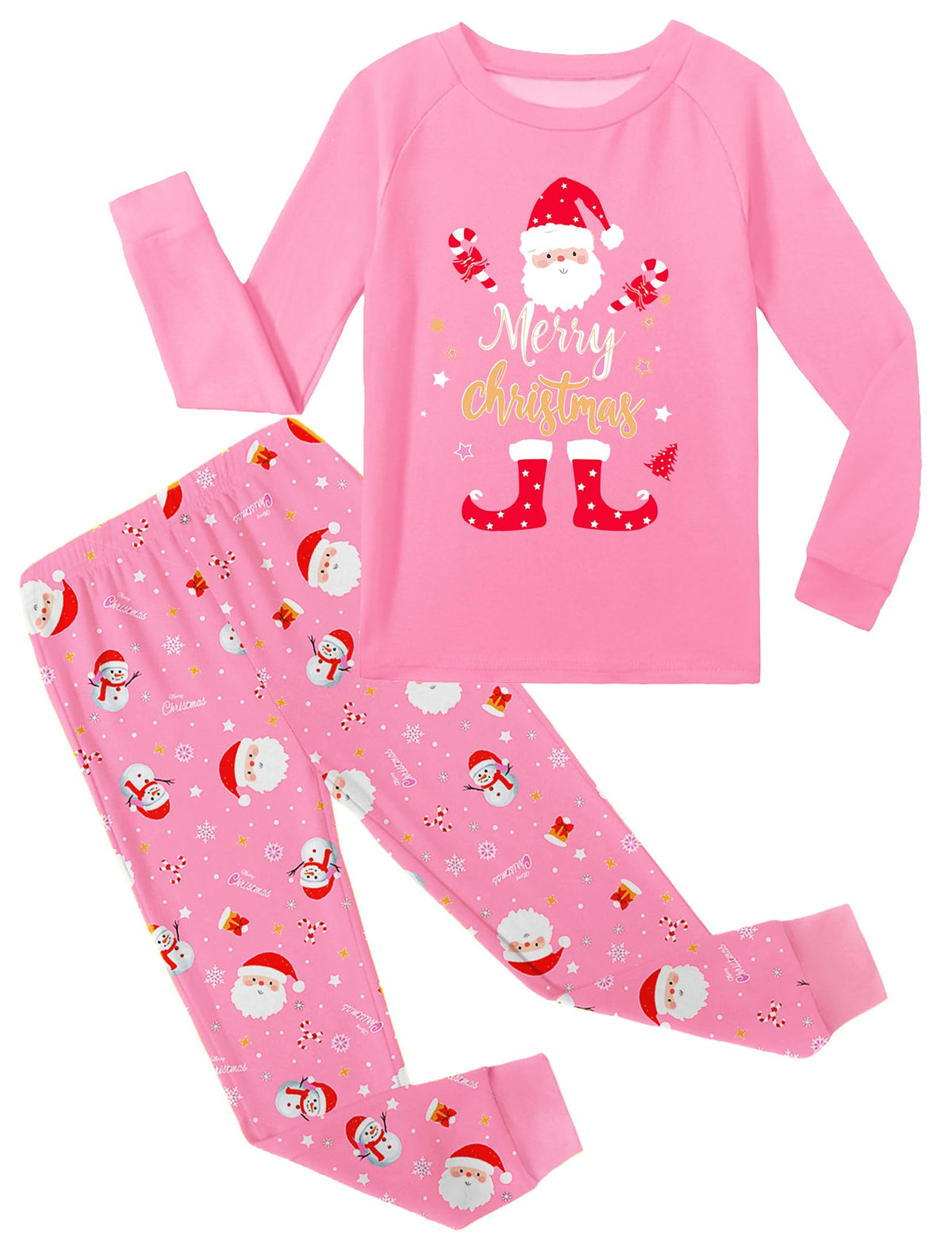 Arshiner Girls Pajamas Long Sleeve Snug Fit Pjs Set Kids Cute Sleepwear