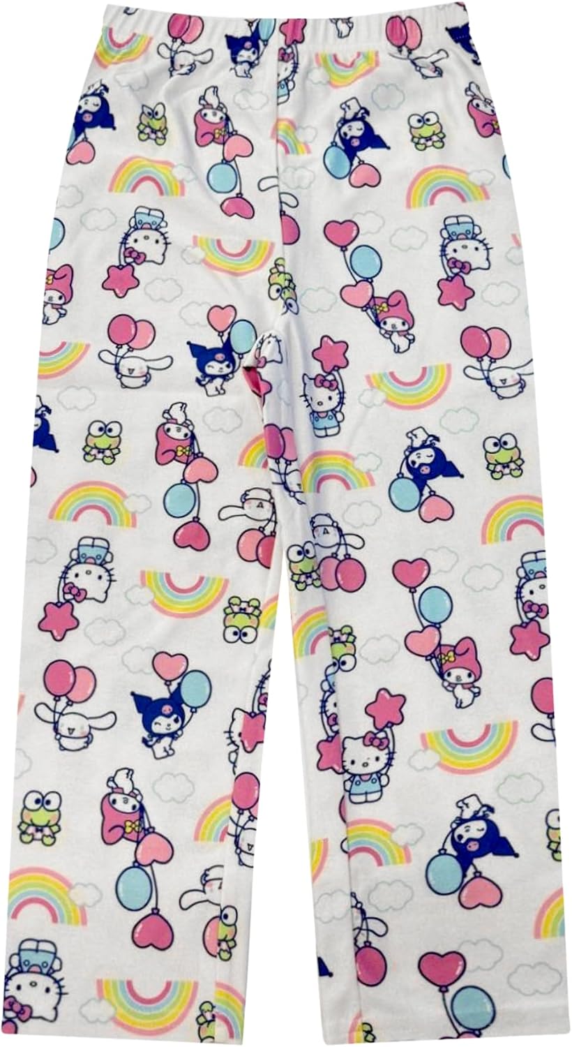 Hello Kitty Girls Pajama Set - 2 Piece Cozy Girls Pjs Button Down Long Sleeve & Pants For Kids - Official Product
