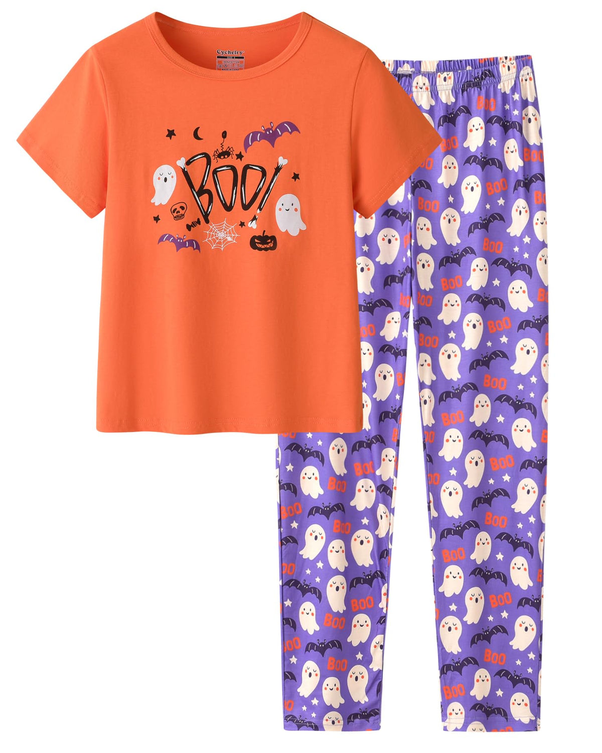 Big Girls Pajamas Lovely 2PCS Soft Cartoon Short Sleeve with Pants Sleepwear Teens PJS Clothes Size 6-16